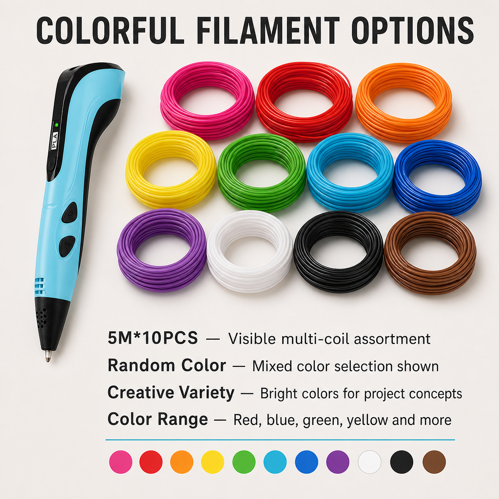 Colourful PLA filament coils for the 3D pen