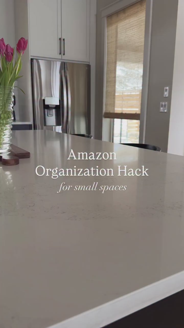 Video of the under-shelf spice rack opening and closing